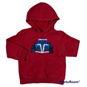 5/$25 Jumping Beans Boys Red Race Car Pullover Hoodie Size 4T